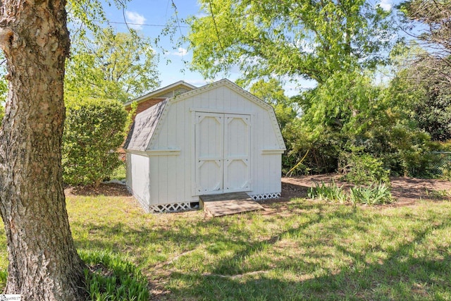 view of shed