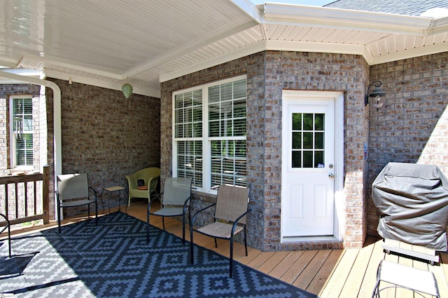 wooden deck with a porch