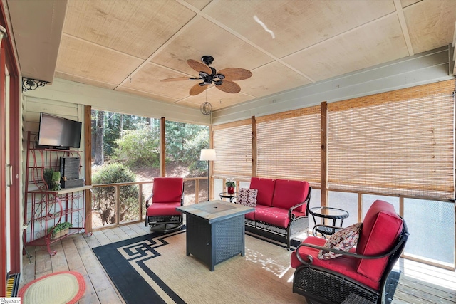323 Long Reach Dr, Salem, SC 29676 - sunroom featuring outdoor lounge area and ceiling fan