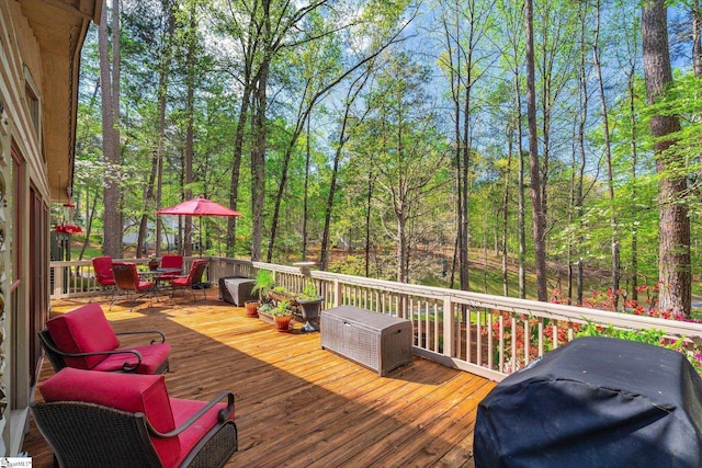 323 Long Reach Dr, Salem, SC 29676 - wooden deck with grilling area