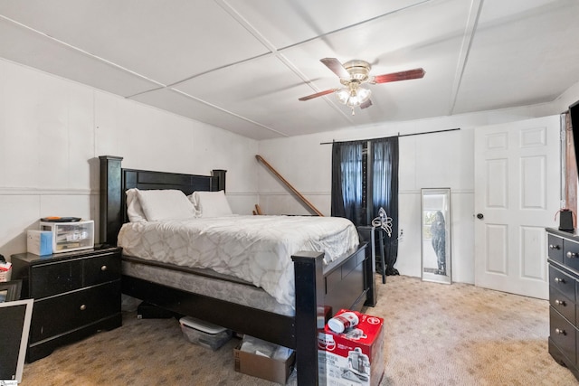 525 Firetower Rd, Williamston, SC 29697 - bedroom with carpet floors and a ceiling fan