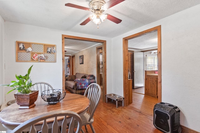 525 Firetower Rd, Williamston, SC 29697 - dining area with light wood-type flooring and ceiling fan