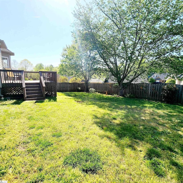 670 Secretariat Dr, Boiling Springs, SC 29316 - view of yard with a fenced backyard and a deck