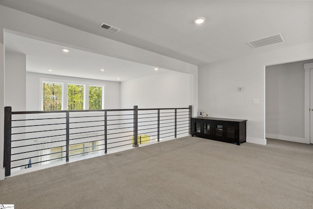 901 Whitemarsh Ave, Simpsonville, SC 29680 - spare room with visible vents, baseboards, recessed lighting, and carpet