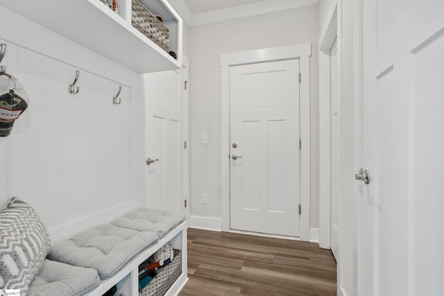 901 Whitemarsh Ave, Simpsonville, SC 29680 - mudroom with baseboards and wood finished floors
