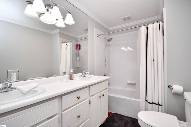 1337 Millrock Church Rd, Gray Court, SC 29645 - full bath featuring shower / tub combo with curtain, visible vents, a sink, and toilet