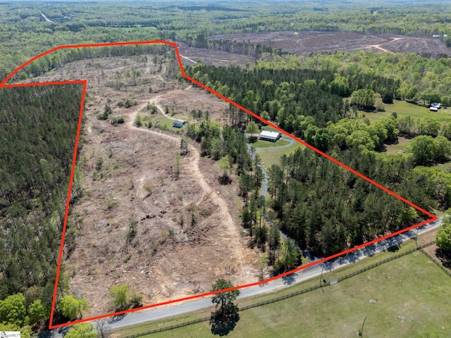 1337 Millrock Church Rd, Gray Court, SC 29645 - birds eye view of property featuring a rural view and a view of trees