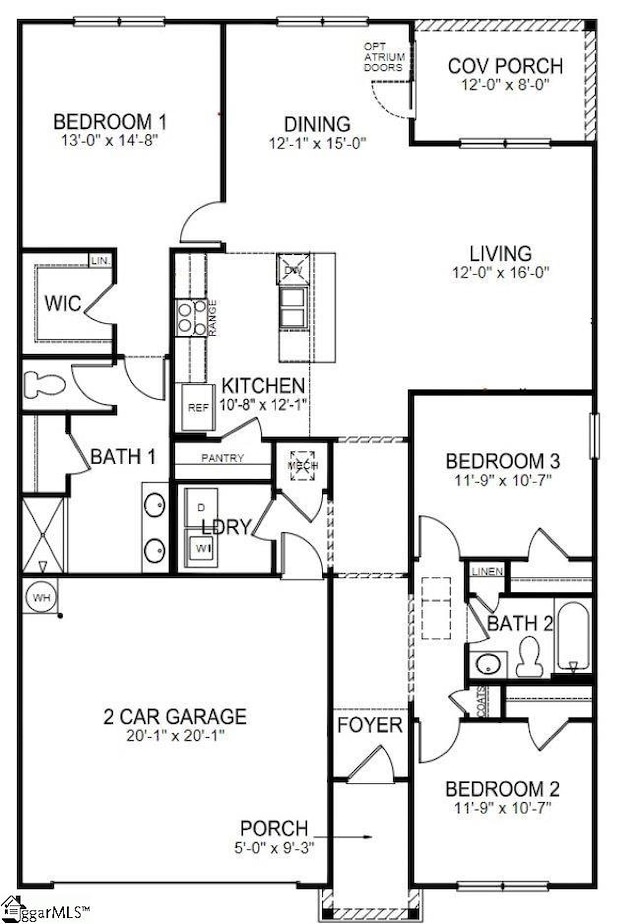 12 Kernow Ln Lot 0076, Piedmont, SC 29673 - plan