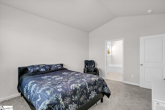 103 Slateford Cir, Piedmont, SC 29673 - carpeted bedroom featuring baseboards, vaulted ceiling, and connected bathroom