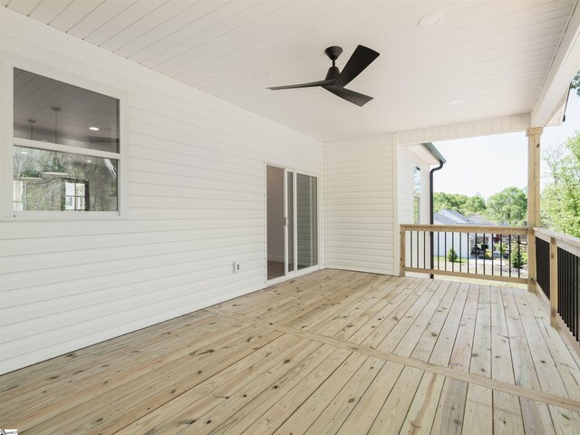 242 Queensbury Way, Spartanburg, SC 29302 - wooden deck with ceiling fan