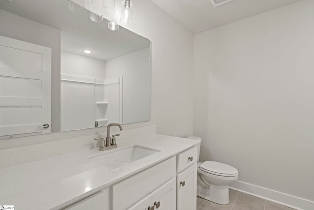 47 Park Vista Way, Greenville, SC 29617 - bathroom with toilet, tile patterned flooring, baseboards, and vanity
