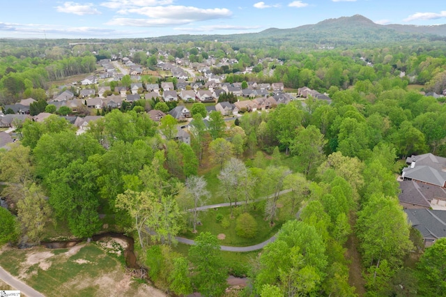 47 Park Vista Way, Greenville, SC 29617 - bird's eye view with a residential view, a forest view, and a mountain view