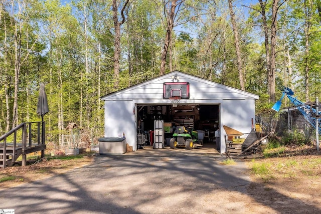 4150 Sandy Flat Rd, Taylors, SC 29687 - view of outbuilding with aphalt driveway and an outbuilding