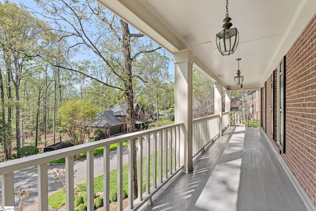 balcony with covered porch