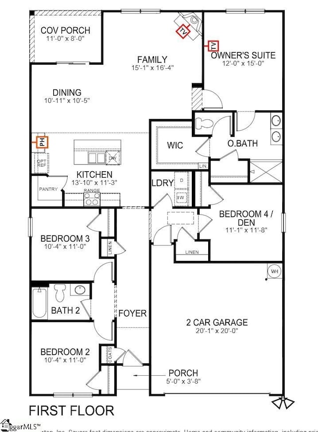 1416 Slades St Lot 0332, Woodruff, SC 29388 - plan