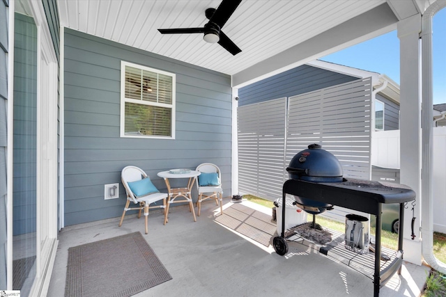 102 Moorish Cir, Simpsonville, SC 29681 - view of patio / terrace featuring grilling area and ceiling fan