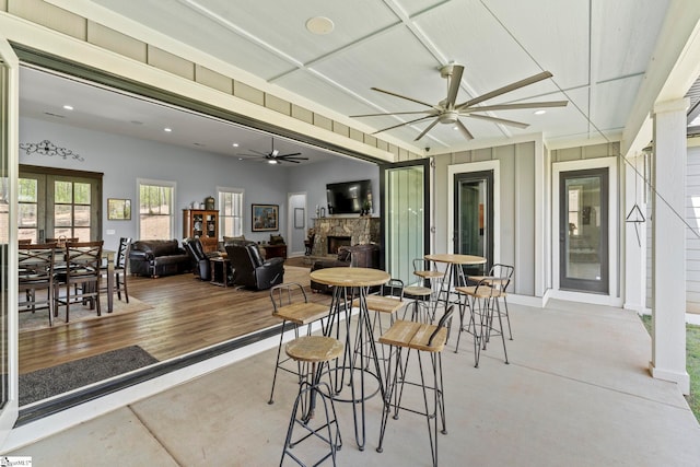 1359 Martin Creek Rd, Seneca, SC 29678 - view of patio with ceiling fan and outdoor dining area