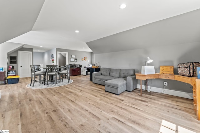 1359 Martin Creek Rd, Seneca, SC 29678 - living room featuring baseboards, wood finished floors, and recessed lighting