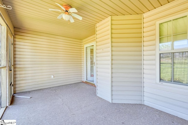 125 N River Hills Dr, Spartanburg, SC 29303 - view of patio / terrace with ceiling fan