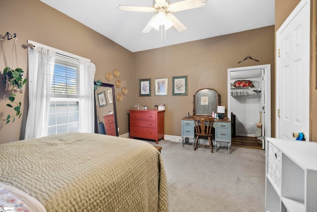 408 S 2nd St, Easley, SC 29640 - bedroom featuring ceiling fan, baseboards, a closet, and carpet