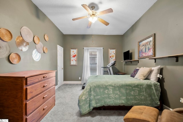 408 S 2nd St, Easley, SC 29640 - bedroom with baseboards, carpet, and ceiling fan