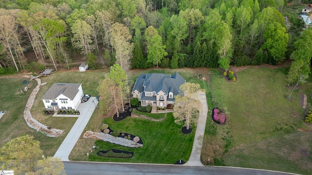 127 Warren Dr, Easley, SC 29640 - bird's eye view with a forest view