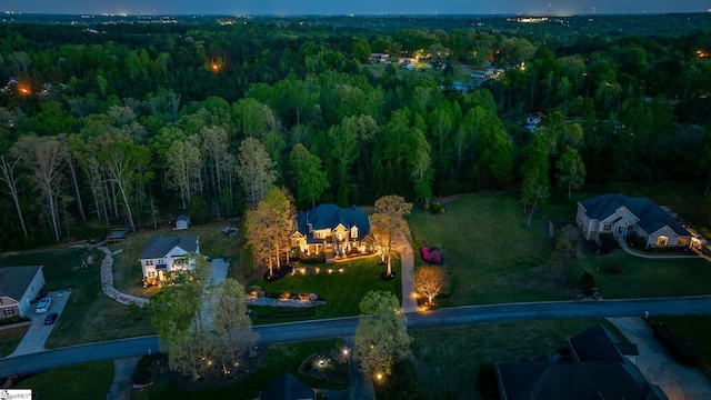 127 Warren Dr, Easley, SC 29640 - aerial view featuring a forest view