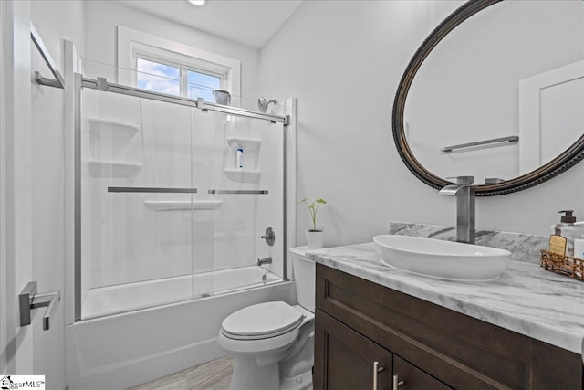 308 Pineridge Dr, Spartanburg, SC 29303 - full bathroom with enclosed tub / shower combo, toilet, and vanity