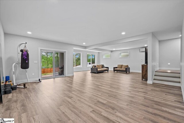 308 Pineridge Dr, Spartanburg, SC 29303 - interior space featuring light wood-style flooring, baseboards, and recessed lighting