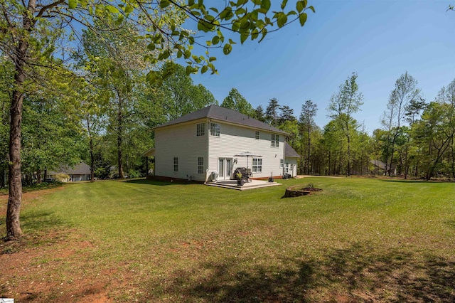 exterior space with a yard