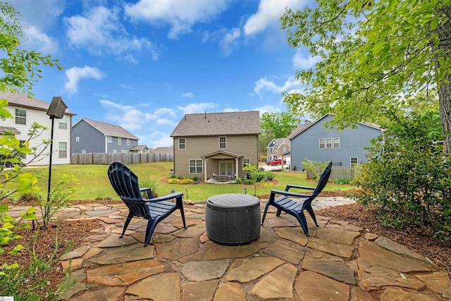 204 Lambert Ct, Simpsonville, SC 29680 - view of patio featuring fence and a residential view