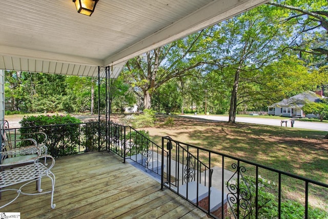 view of wooden terrace