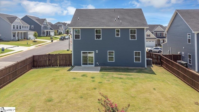 2 Yakama Way, Greenville, SC 29607 - back of house featuring a fenced backyard, central AC, a yard, and a residential view