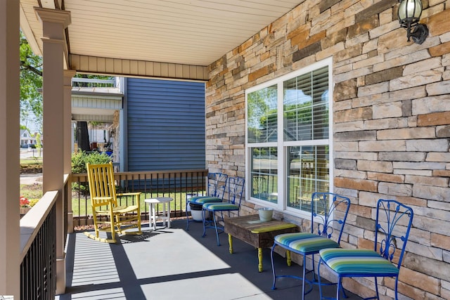 504 Anderson St, Greenville, SC 29601 - view of patio / terrace featuring covered porch