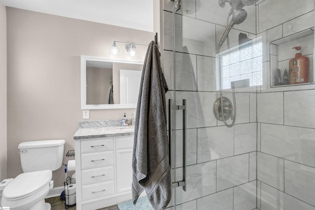 204 Thackston St, Fountain Inn, SC 29644 - full bathroom featuring vanity, toilet, and a stall shower