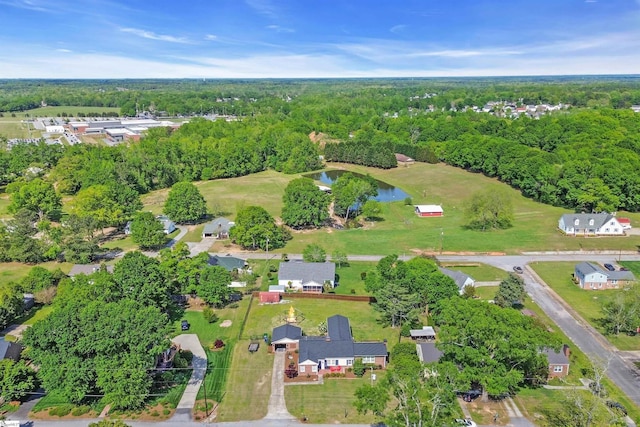 204 Thackston St, Fountain Inn, SC 29644 - birds eye view of property featuring a forest view and a water view