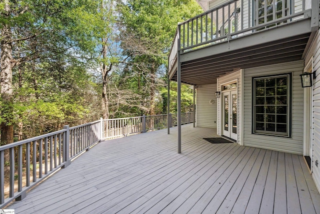 8 Atchison Way, Simpsonville, SC 29680 - wooden deck featuring french doors