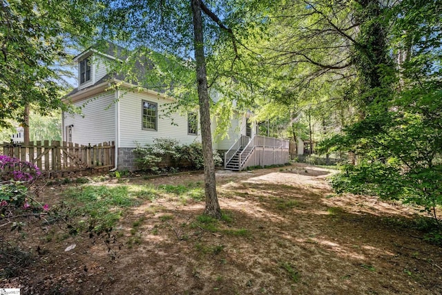 8 Atchison Way, Simpsonville, SC 29680 - view of yard with fence and stairway