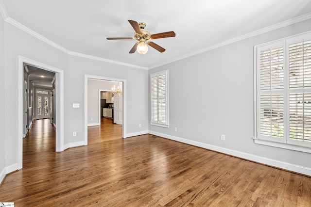 8 Atchison Way, Simpsonville, SC 29680 - unfurnished bedroom featuring wood finished floors, baseboards, and ornamental molding