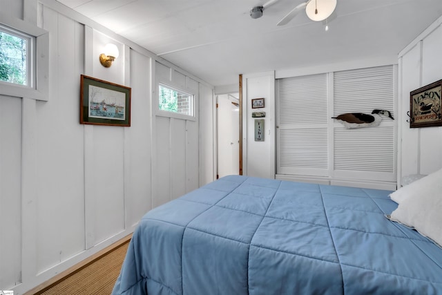 1506 W Lakeshore Dr, Landrum, SC 29356 - bedroom featuring a ceiling fan and multiple windows