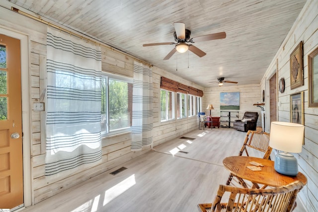 1506 W Lakeshore Dr, Landrum, SC 29356 - sunroom / solarium featuring a ceiling fan and visible vents