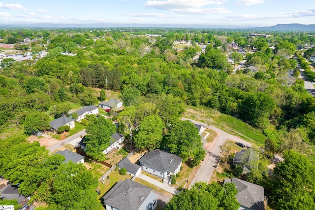 aerial view with a residential view