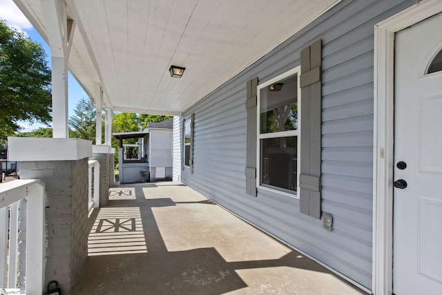 view of patio with covered porch