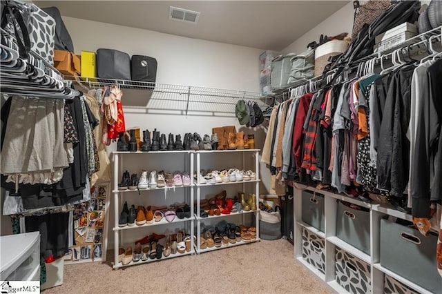 136 Light Spring Rd, Easley, SC 29642 - walk in closet featuring visible vents and carpet
