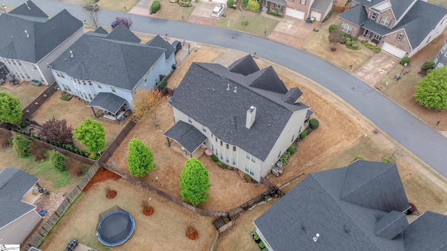 drone / aerial view with a residential view