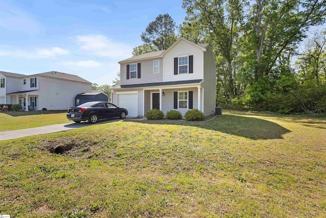 126 Rubin Ave, Anderson, SC 29624 - traditional-style house with driveway, a front yard, and a garage