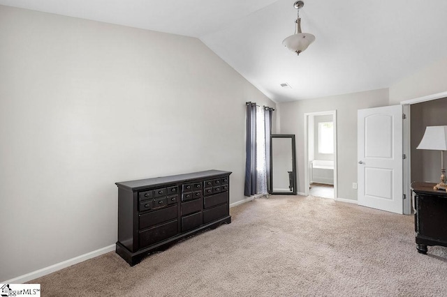 126 Rubin Ave, Anderson, SC 29624 - interior space featuring vaulted ceiling, carpet floors, and baseboards