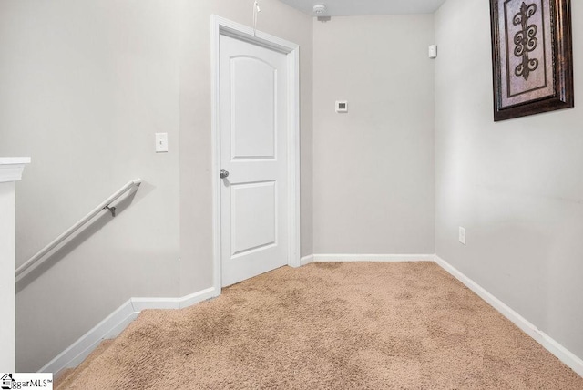 126 Rubin Ave, Anderson, SC 29624 - interior space featuring carpet flooring, baseboards, and an upstairs landing