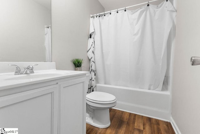 126 Rubin Ave, Anderson, SC 29624 - full bath with shower / bath combination with curtain, wood finished floors, vanity, and toilet
