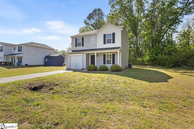 126 Rubin Ave, Anderson, SC 29624 - traditional-style home featuring driveway, a shed, and a front lawn